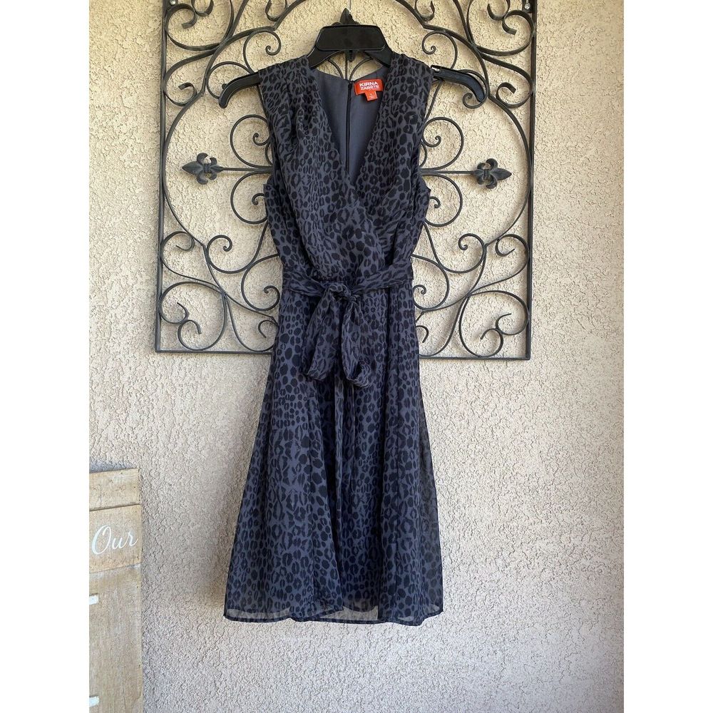 Kirna Zabete for target leopard print dress - size 2 - gray/black - Picture 2 of 7